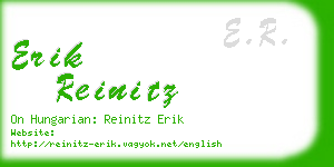 erik reinitz business card